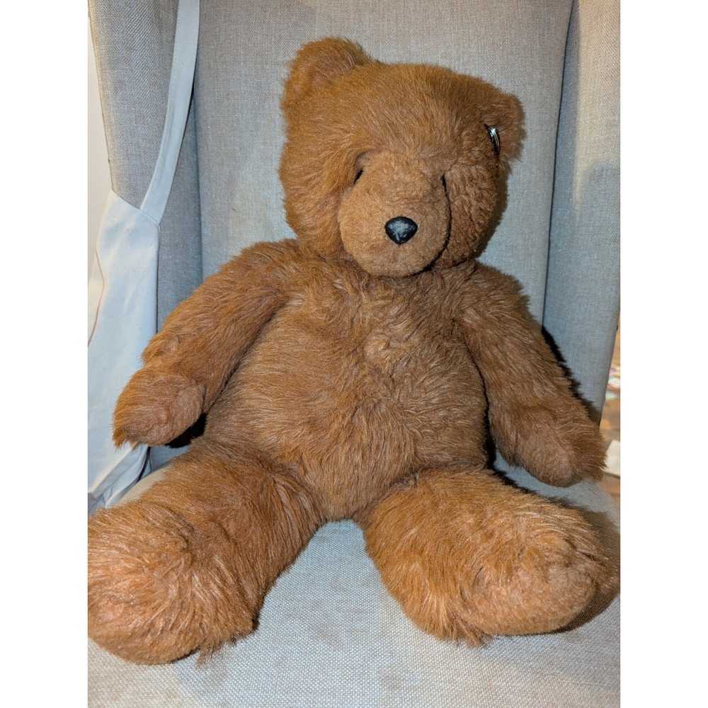 Vintage 1987 Gund JCPenney Brown Teddy Bear Plush Stuffed Animal 18 Inch 80s